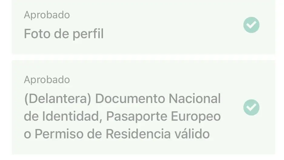 Captura de la app, antes del envío del correo informando del regreso del trabajo autónomo a Uber Eats