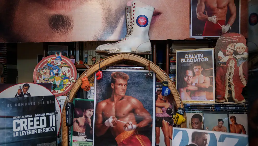Botas de boxeo regaladas por Dolph Lundgren, el villano de &quot;Rocky IV&quot;