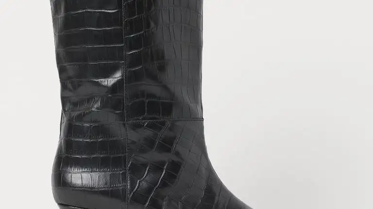 Botas altas de piel, de H&M