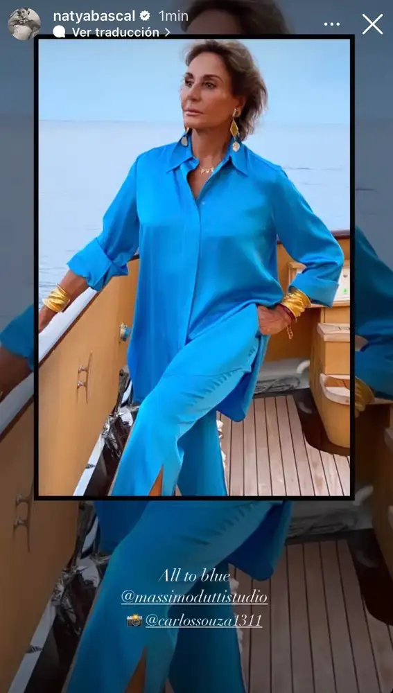 Naty Abascal disfrutando de sus vacaciones.