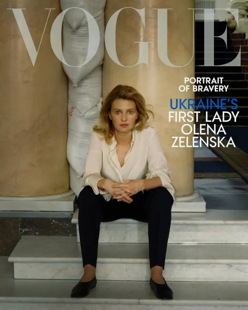 Portada de la revista Vogue donde aparece Olena Zelenska