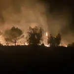 El incendio forestal que se declaró la noche del pasado sábado en Vall d,&#39;Ebo (Alicante), y que ha quemado cerca de 9.500 hectáreas y forzado al desalojo de más de un millar de personas, continúa &quot;muy activo