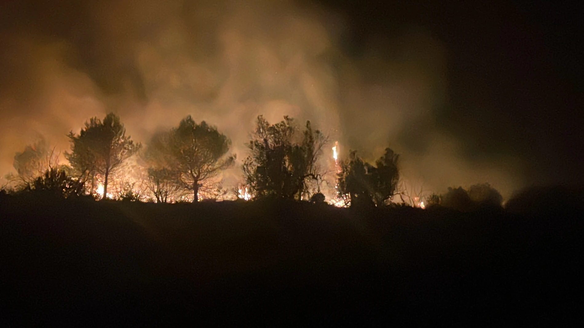 El incendio forestal que se declaró la noche del pasado sábado en Vall d,'Ebo (Alicante), y que ha quemado cerca de 9.500 hectáreas y forzado al desalojo de más de un millar de personas, continúa "muy activo