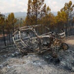 Un bombero ha resultado herido esta madrugada durante las labores de extinción del incendio de Bejís (Castellón)