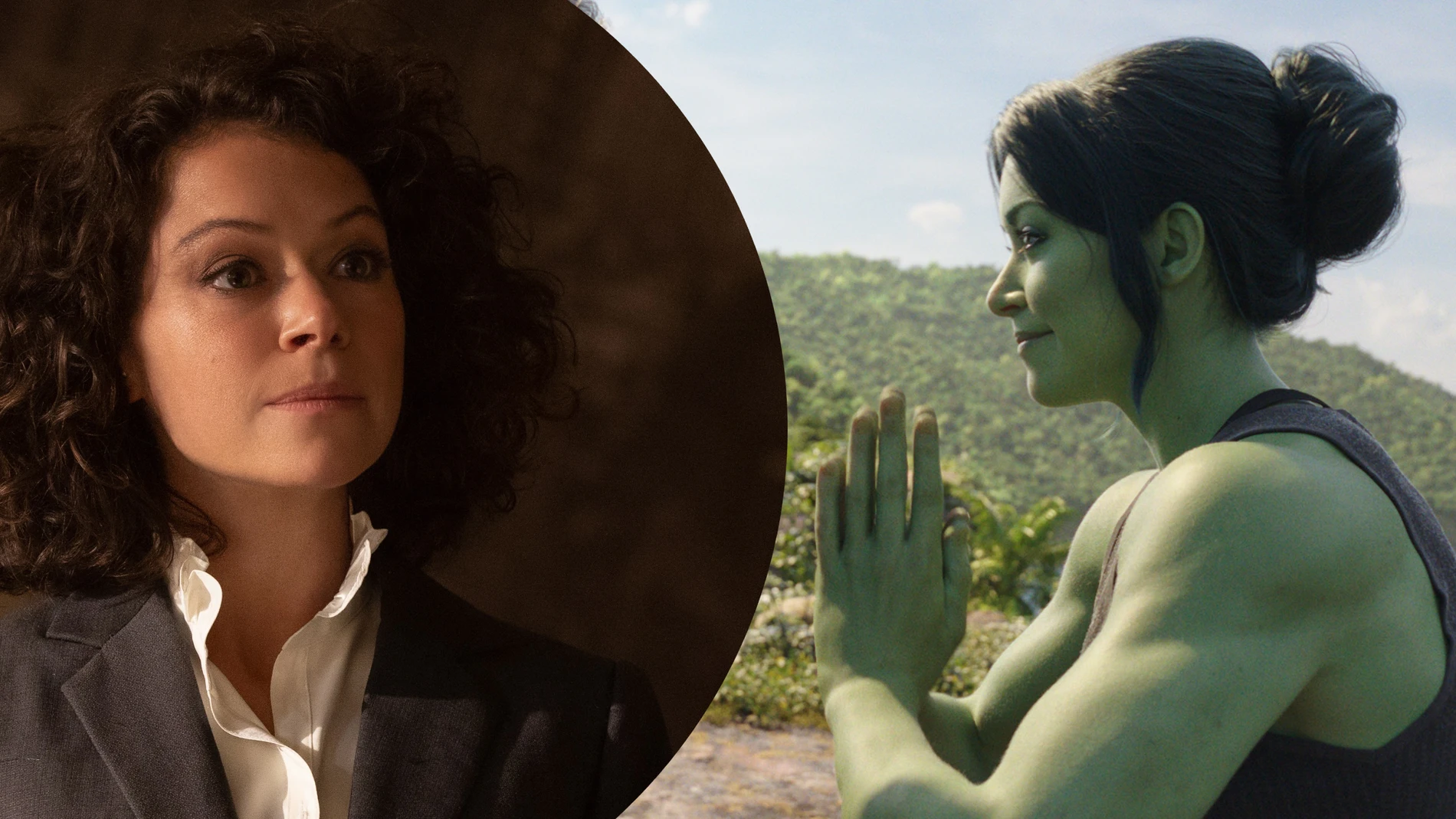 Tatiana Maslany en "She-Hulk" como Hulka y como Jennifer Walters