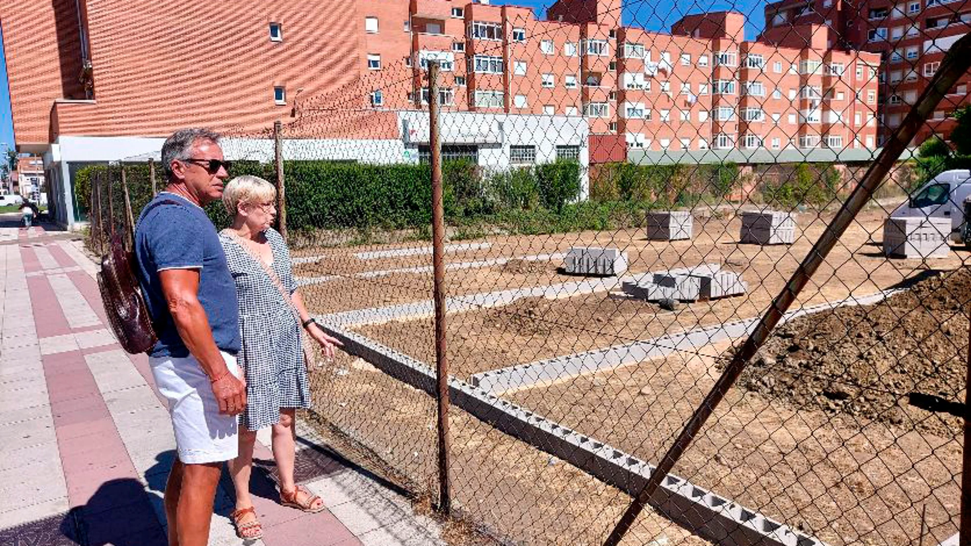 Obras de los huertos urbanos en San Andrés del Rabanedo (León)