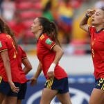 Inma Gabarro celebra el gol de la victoria ante México