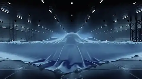 La compañía china AVIC mostró esta imagen de un futuro caza cubierto, que podría ser el H-20