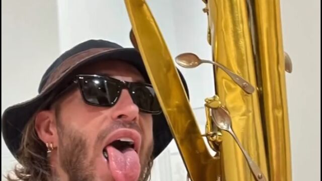 Sergio Ramos, en un museo de París