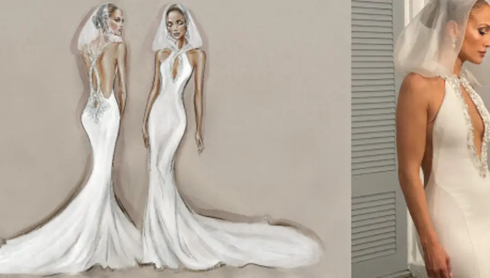 Los 3 vestidos de novia de Jennifer Lopez.