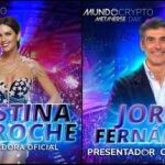 Cartel en el que se anunciaba la presencia de Cristina Pedroche y Jorge Fernández como presentadores del evento