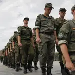 Soldados rusos en Volgograd, Rusia, el mes pasado