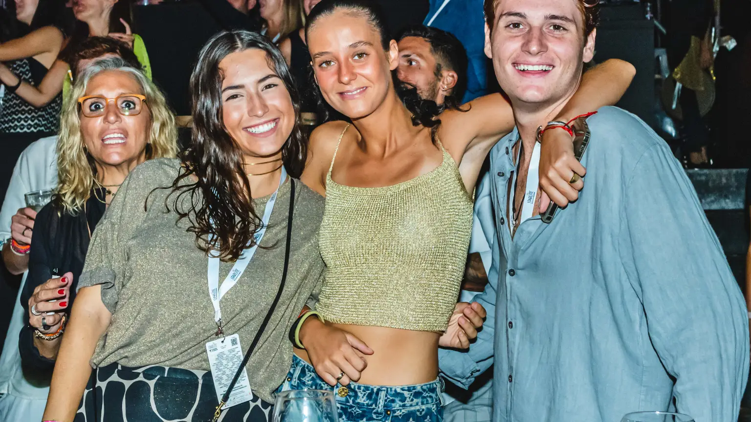 Victoria Federica con amigos en un concierto de Dani Martín en Marbella