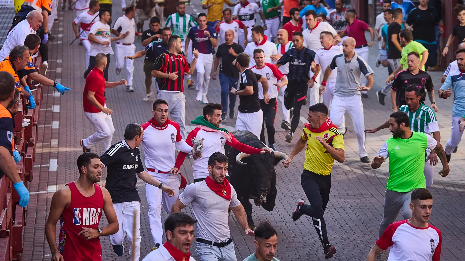 Encierros de las Fiestas de San Sebastián de los Reyes, Madrid, donde tras dos años sin festejos por la pandemia vuelven a celebrarse sus encierros.