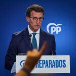 El presidente del PP, Alberto Núñez Feijóo, comparece en rueda de prensa tras la reunión del Comité de Dirección del Partido Popular