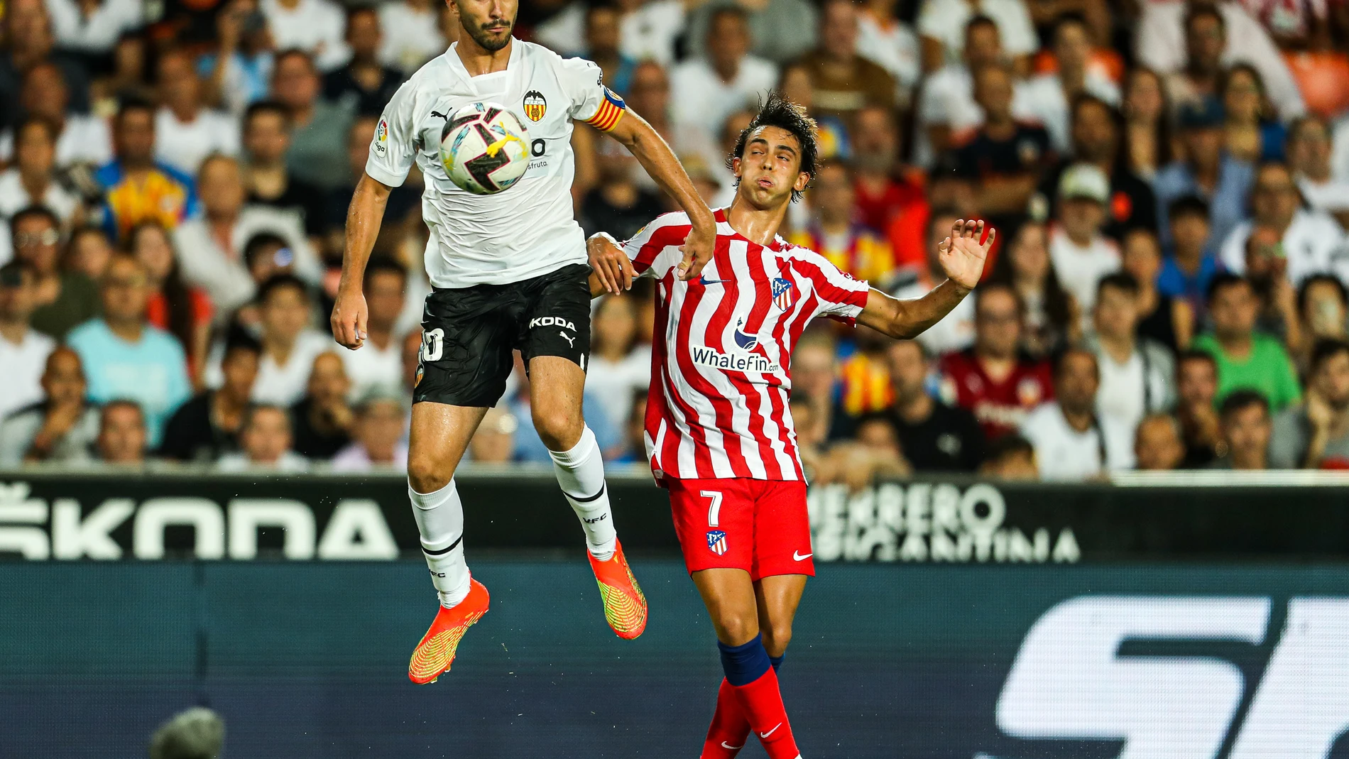 Carlos Soler, en su último partido como valencianista ante el Atlético