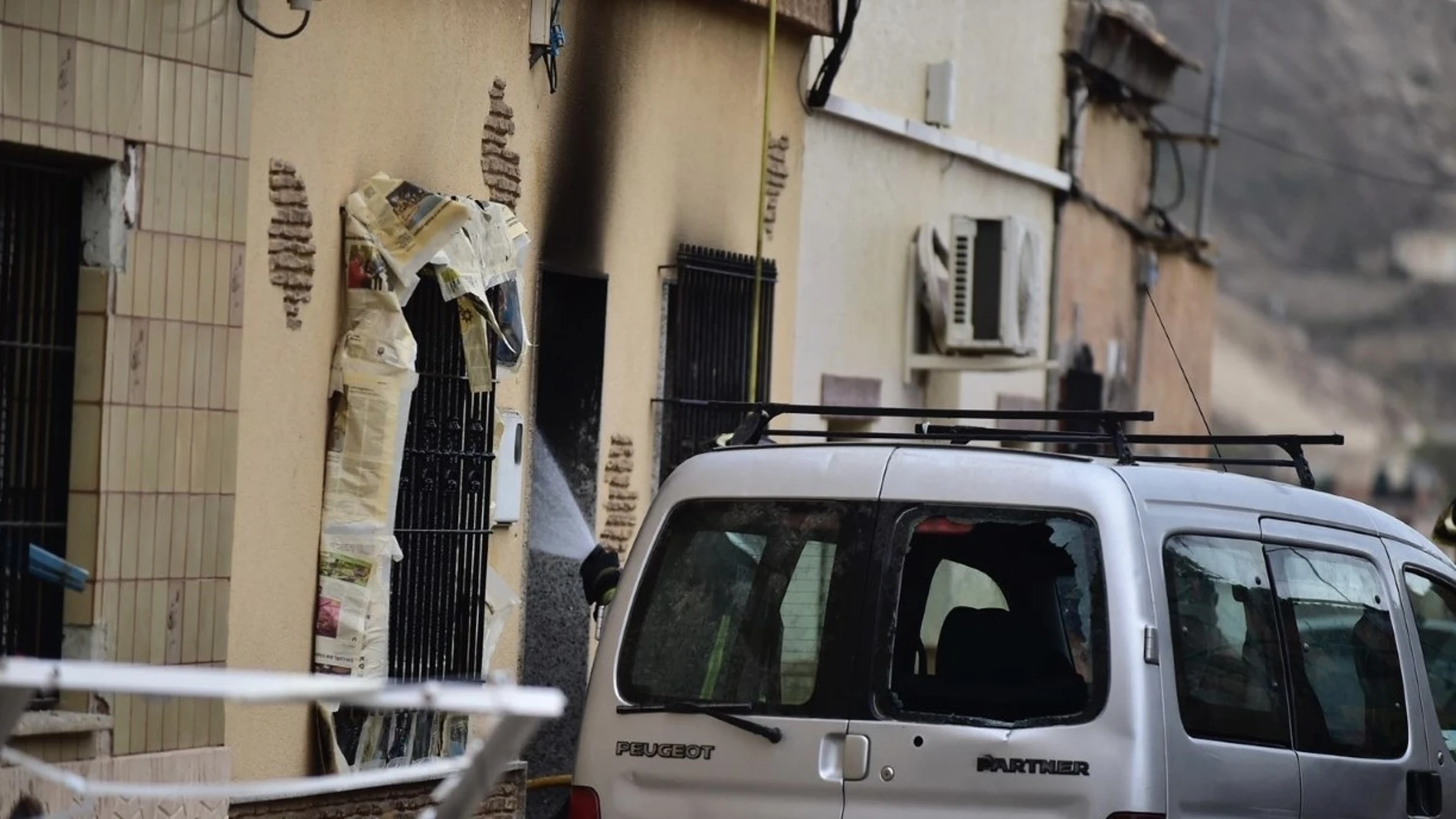 Estado en el que ha quedado la vivienda tras el incendio