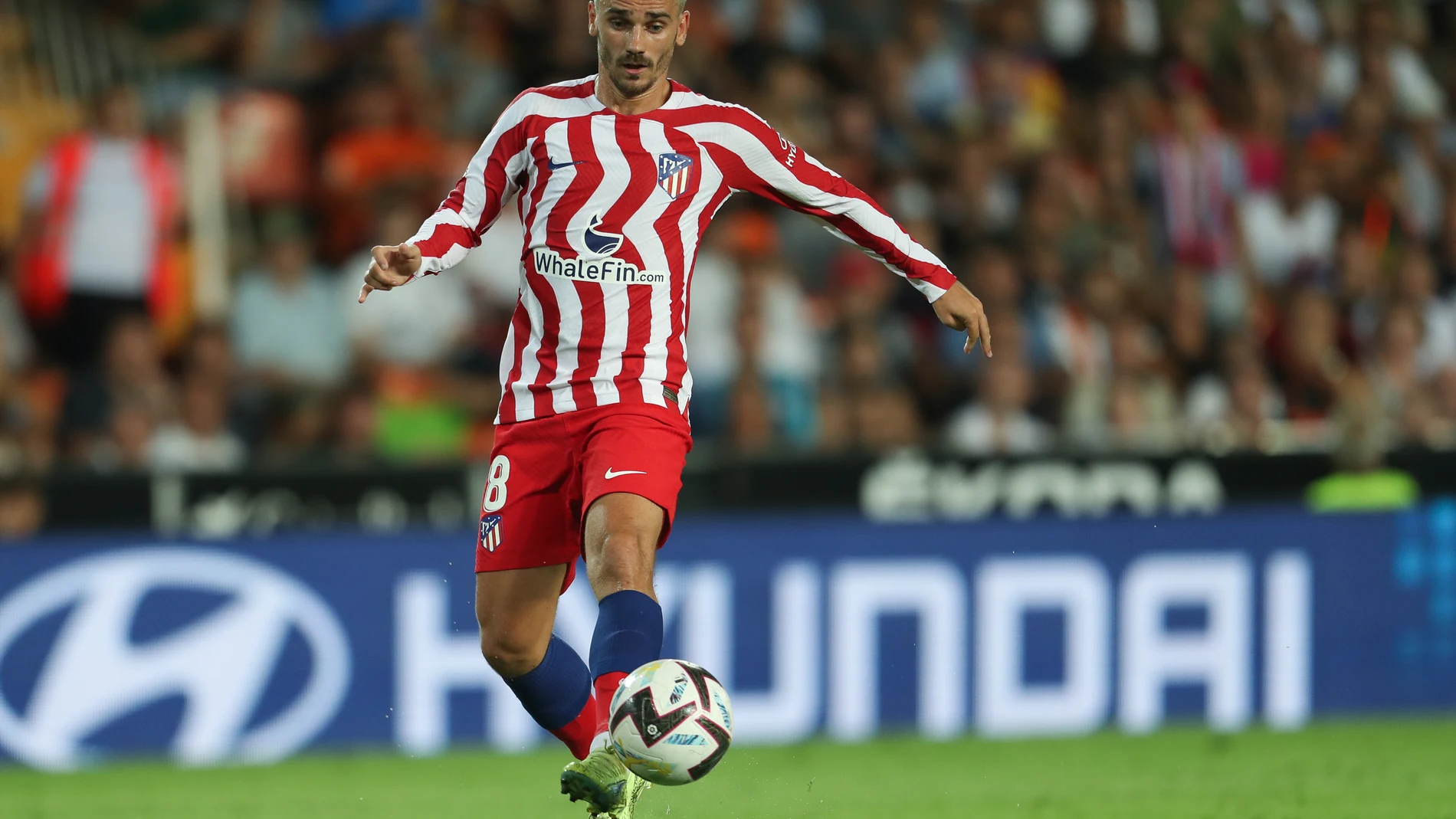 Antoine Griezmann, en el partido en Mestalla