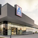 Fachada de un supermercado ALDI