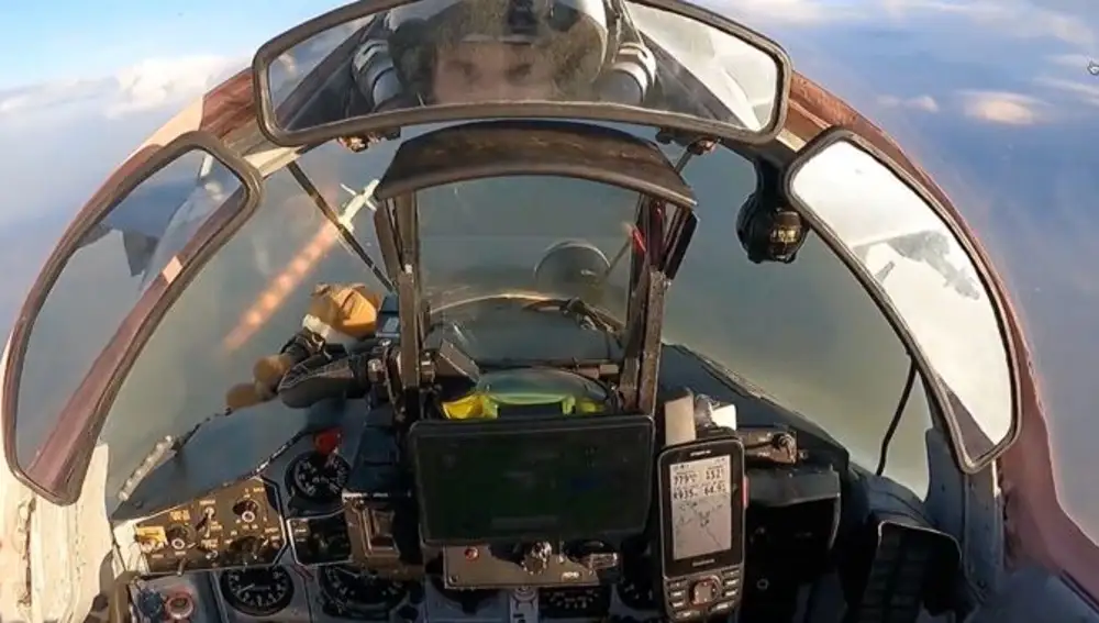 Un piloto ucraniano dentro de un MIG-29