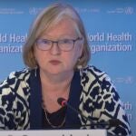 La directora técnica de viruela del mono de la Organización Mundial de la Salud (OMS), Rosamund Lewis, en rueda de prensa desde Ginebra (Suiza), a 31 de agosto de 2022.