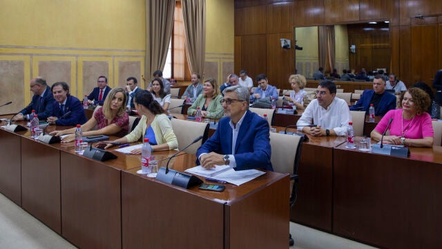 Diputados de los distintos grupos políticos al inicio de una comisión en el Parlamento de Andalucía. A 01 de septiembre de 2022, en Sevilla (Andalucía, España). 01 SEPTIEMBRE 2022 María José López / Europa Press 01/09/2022