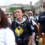 La exdiputada Macarena Olona durante el Camino de Santiago