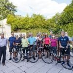 Presentación del grupo de 25 ciclistas de EEUU y Canadá que iniciarán en Burgos el Camino del Cid