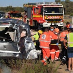Fallece una mujer y un hombre resulta herido en un accidente en la A-62 a la altura de Martín de Yeltes (Salamanca)