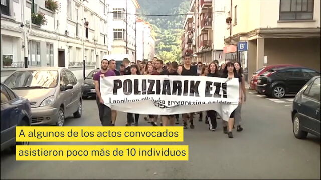 Fracaso de la convocatoria proetarra en Alsasua contra la Guardia Civil