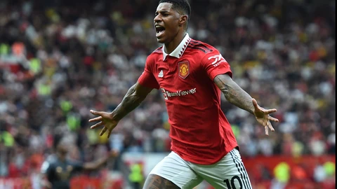 Marcus Rashford con el Manchester United.