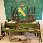 Armas incautadas a los detenidos y retiradas a los clientes del taller clandestino de Cabra