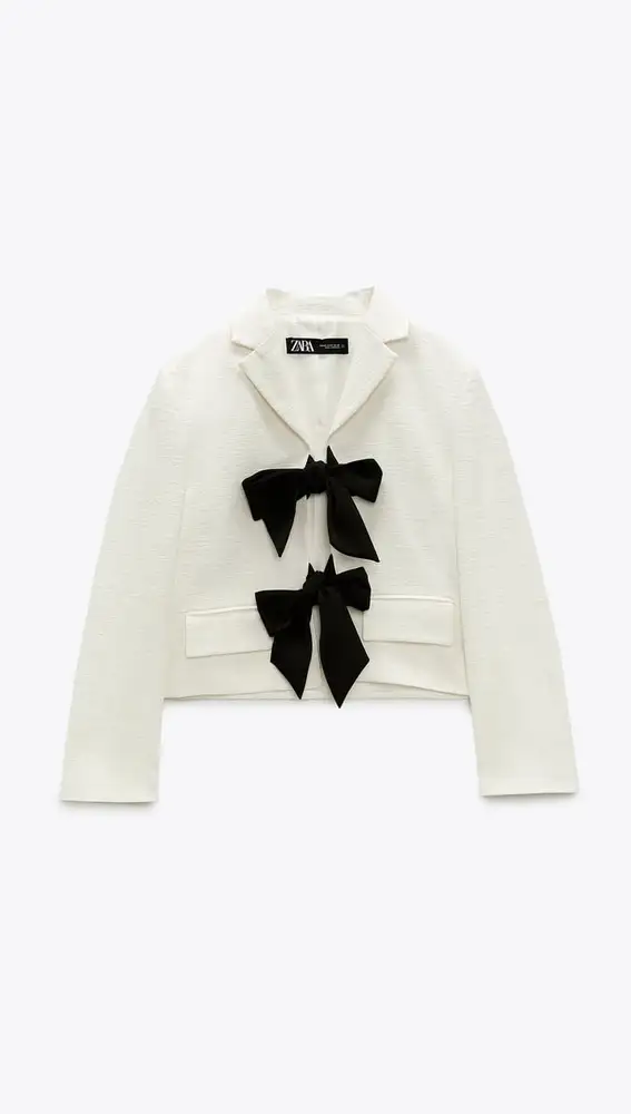 Blazer crop lazos.