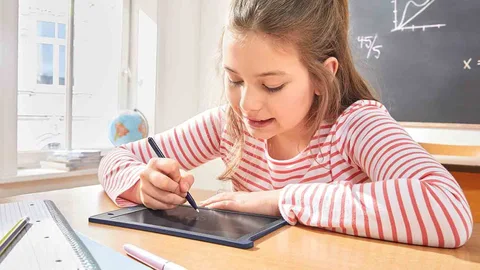 Pizarra electrónica para niños que se borra con un botón
