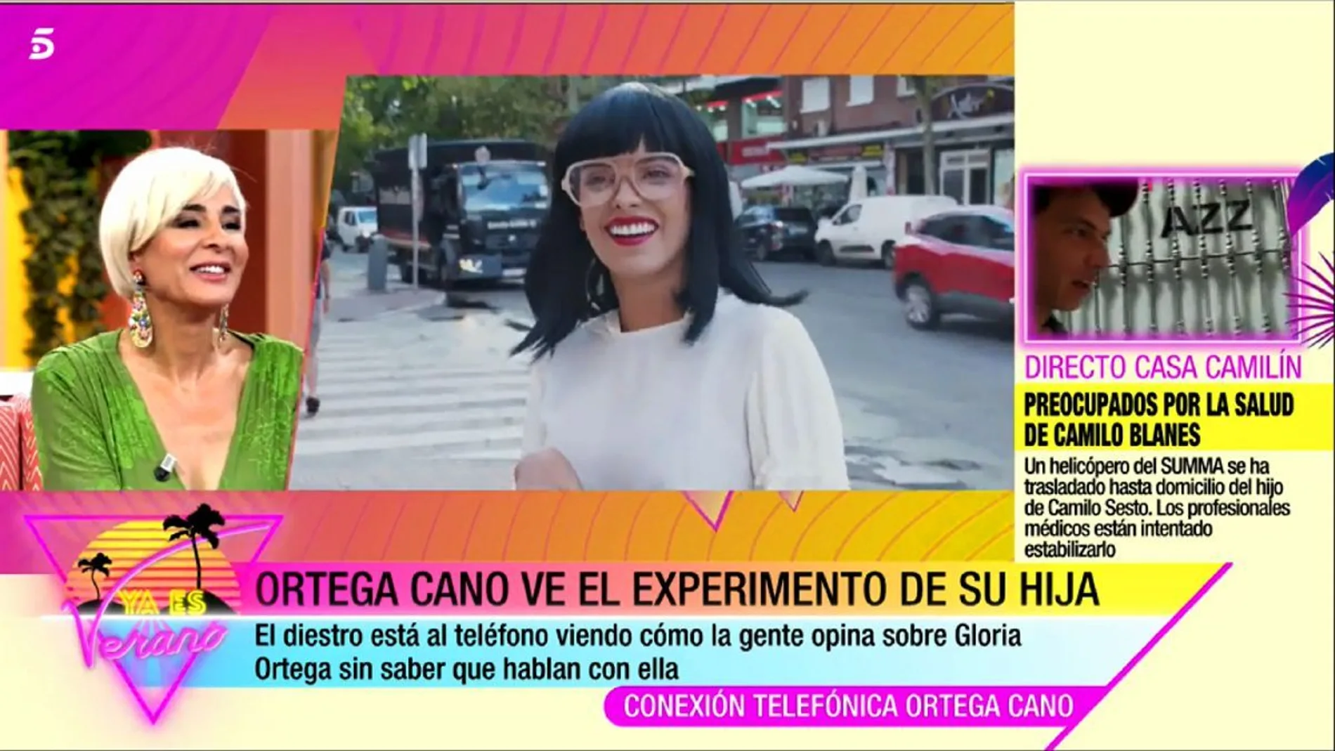 Gloria Camila, entrevistando a gente por la calle