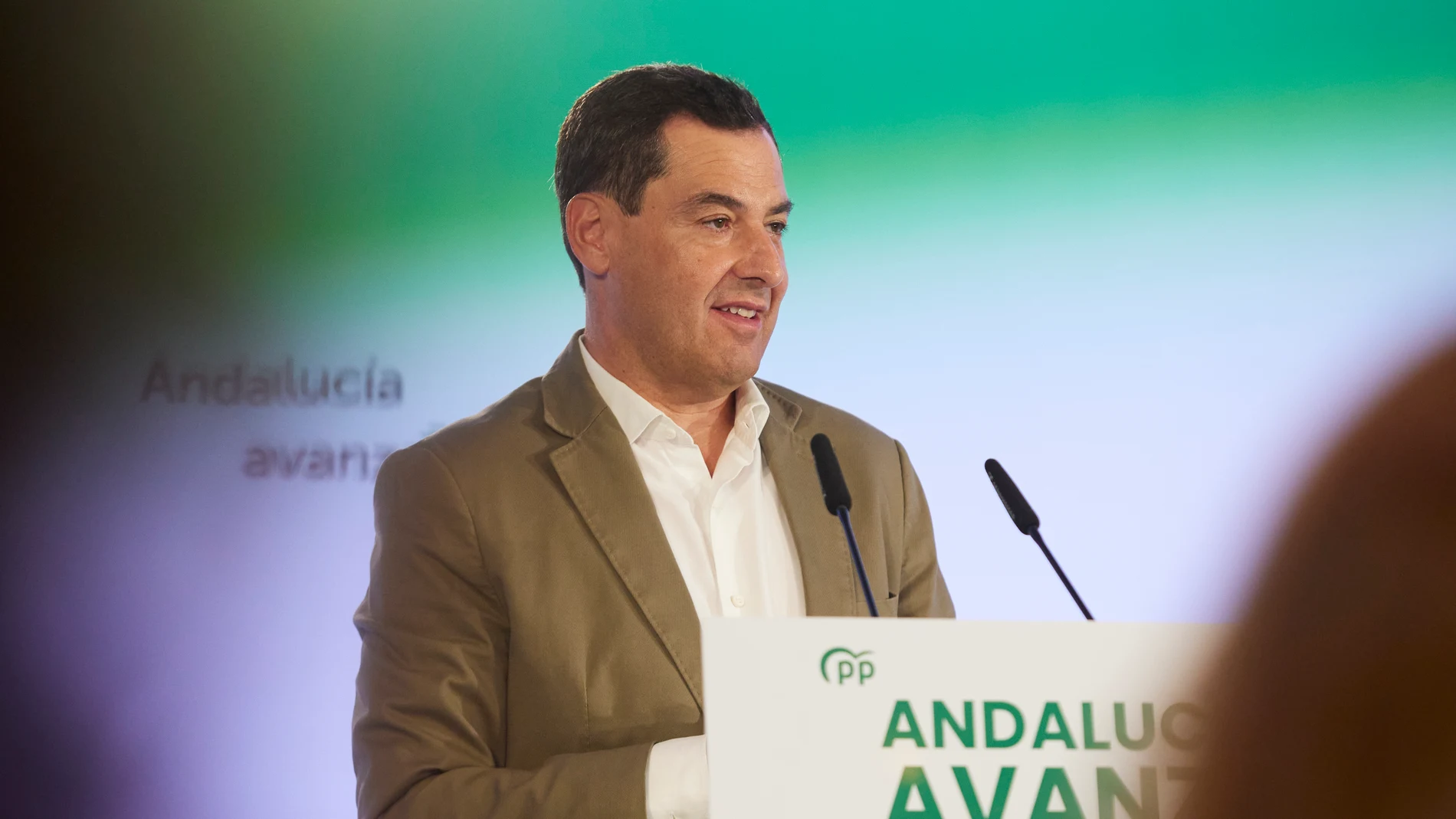 Juanma Moreno, el lunes durante la clausura de la Junta Directiva Autonómica del PP-A