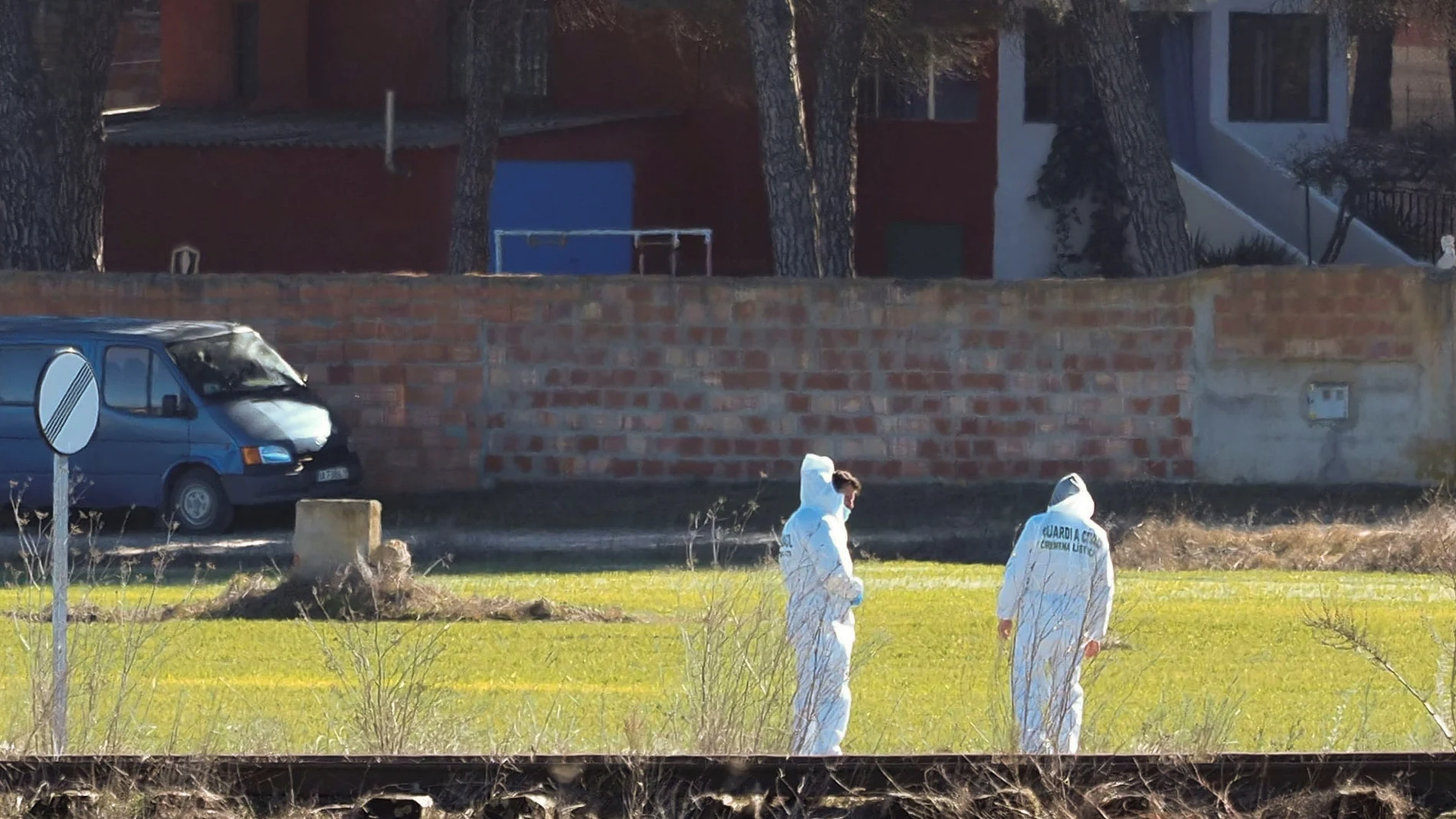 Efectivos de la Guardia Civil controlaban el acceso a la zona donde el 5 de febrero de 2022 se encontró el cuerpo de Esther López, de 35 años.