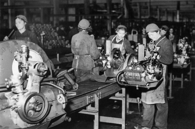 Una fábrica alemana durante el nazismo