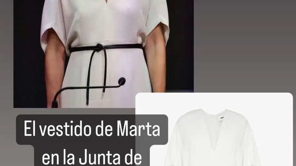 Marta Ortega con vestido de Narciso Rodríguez para Zara