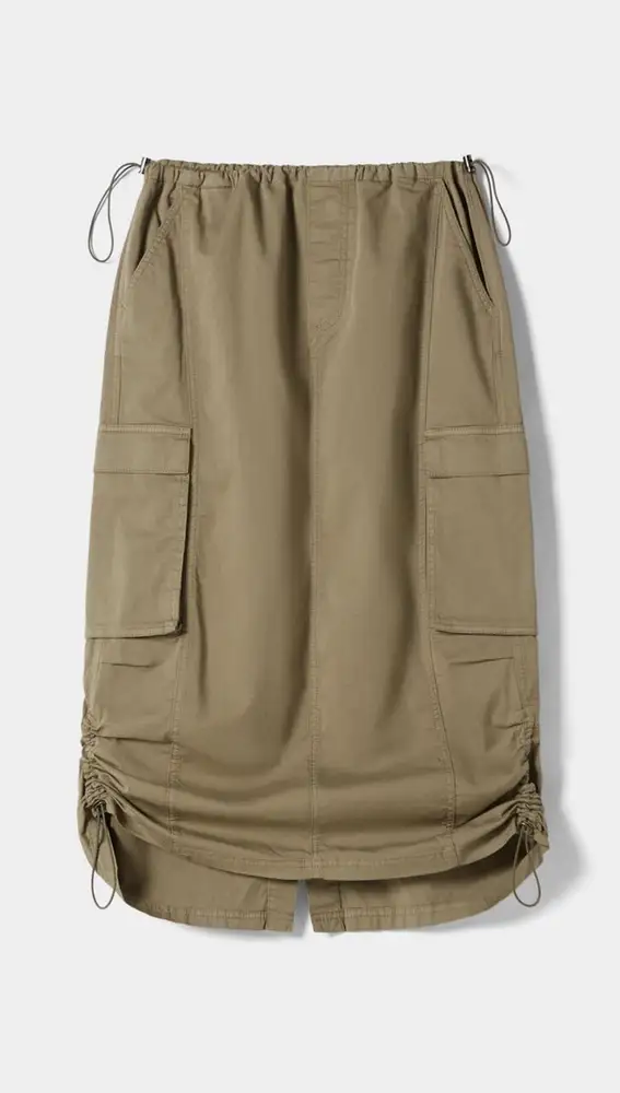 Falda midi cargo parachute.