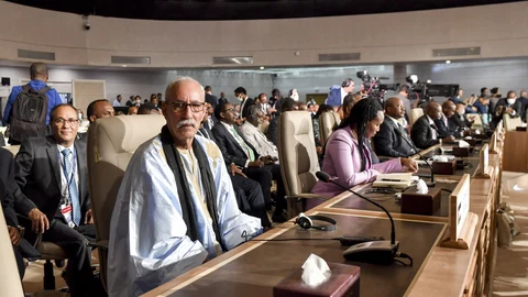 El líder del frente polisario Brahim Ghali