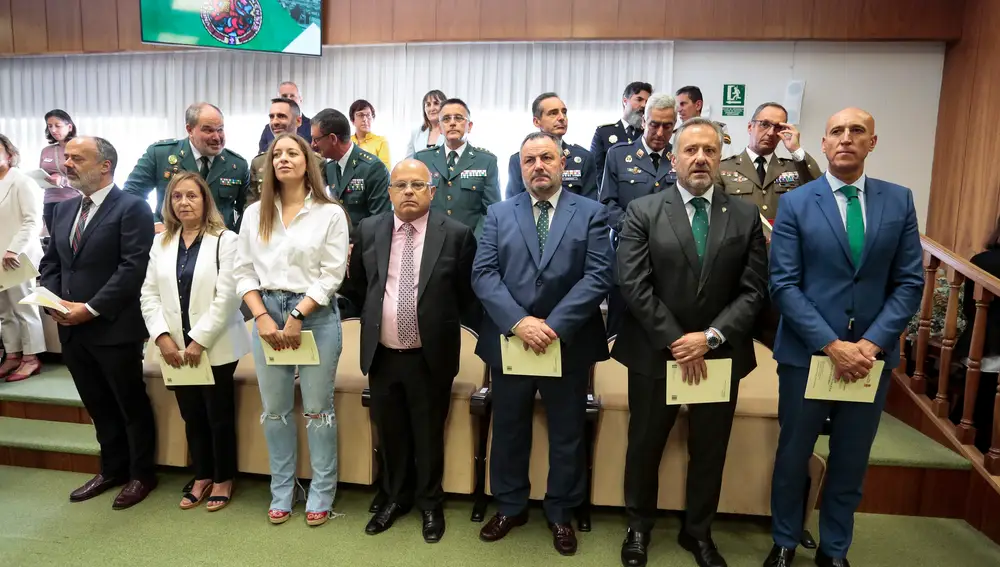 Autoridades presentes en el acto de apertura del curso 2022-2023 de la Universidad de León