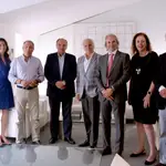 El presidente de la Fundación Conexus, Manuel Broseta, junto a los representantes empresariales de la Comunidad Valenciana y Madrid