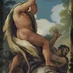 José del Castillo copió a lienzo el grabado de Luca de Giordano: «Hércules mata a Gerión»