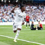 Vinicius celebra el gol al Mallorca