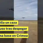 Se Estrella Un Caza Su-25 Ruso Tras Despegar Desde Una Base En Crimea