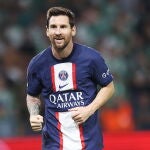 Leo Messi celebra uno de sus últimos goles con el PSG.