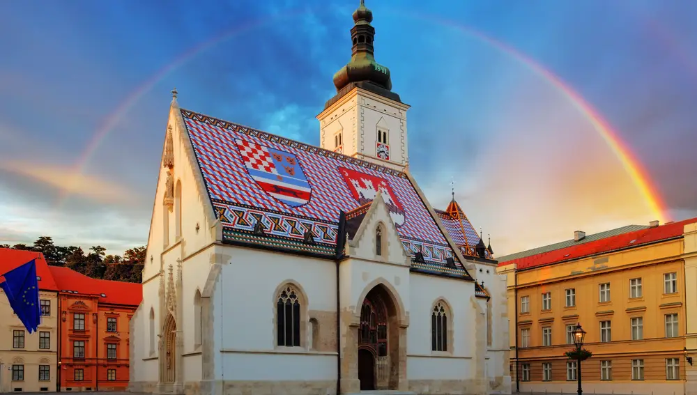 Iglesia de los Stmarks en Zagreb