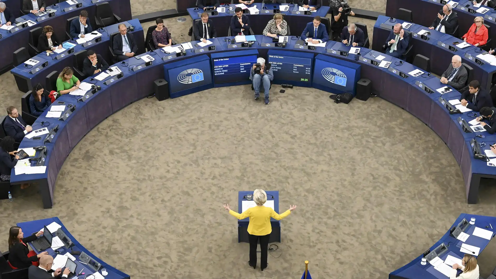 Ursula von der Leyen, presidenta de la Comisión Europea, durante su discurso sobre el Estado de la Unión