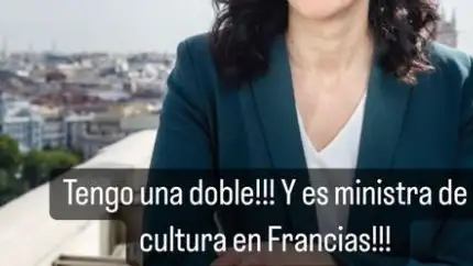 Foto compartida por Paz Padilla de la ministra de Cultura de Francia